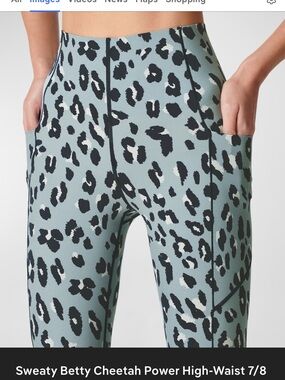 Sweaty Betty Sage Cheetah High-Waist 7/8 Leggings